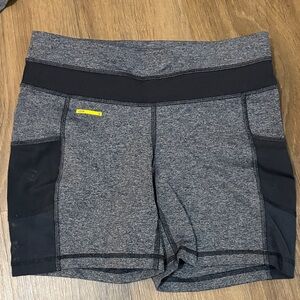 Lole Heather Gray and Black Athletic Shorts
